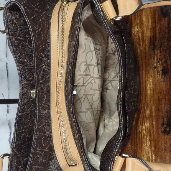 Calvin Klein Signature Monogram Satchel - Picture 10 of 16